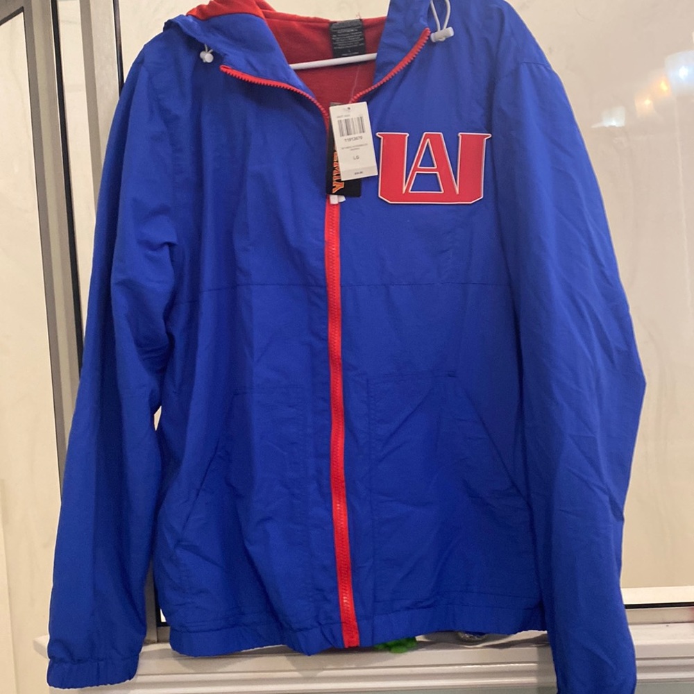 My Hero academia jacket. Size large. Red and blue